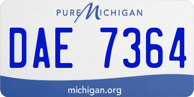 MI license plate DAE7364