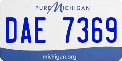 MI license plate DAE7369