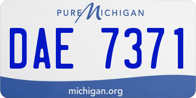 MI license plate DAE7371