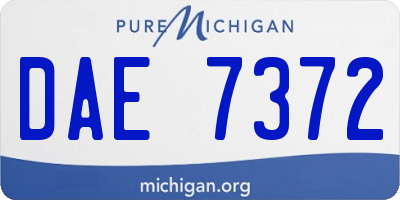 MI license plate DAE7372