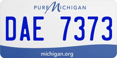 MI license plate DAE7373