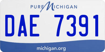 MI license plate DAE7391