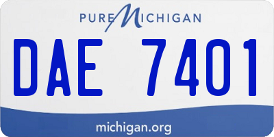 MI license plate DAE7401