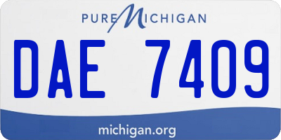 MI license plate DAE7409