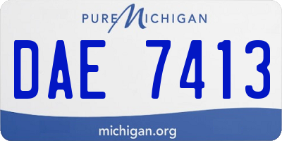 MI license plate DAE7413
