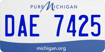 MI license plate DAE7425