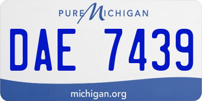 MI license plate DAE7439