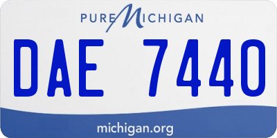 MI license plate DAE7440