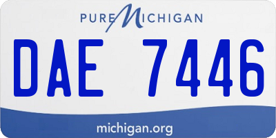 MI license plate DAE7446