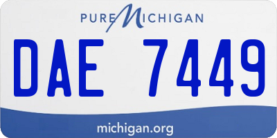 MI license plate DAE7449