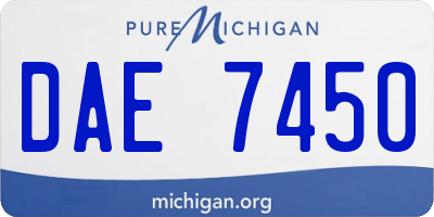 MI license plate DAE7450