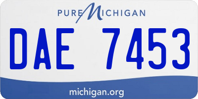 MI license plate DAE7453