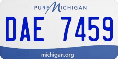 MI license plate DAE7459