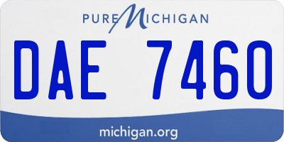 MI license plate DAE7460