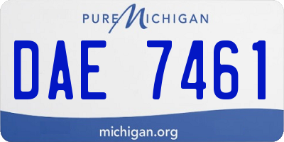 MI license plate DAE7461