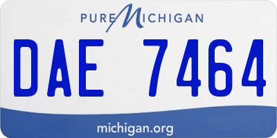 MI license plate DAE7464