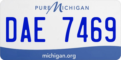 MI license plate DAE7469