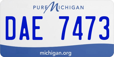 MI license plate DAE7473