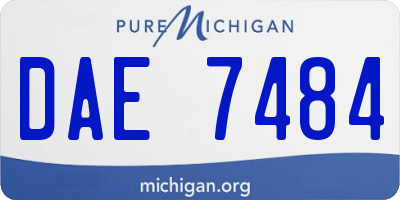 MI license plate DAE7484