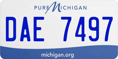 MI license plate DAE7497