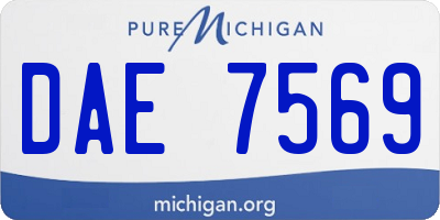 MI license plate DAE7569
