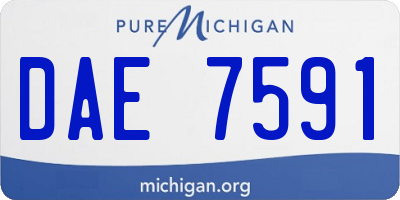 MI license plate DAE7591