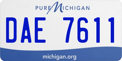 MI license plate DAE7611
