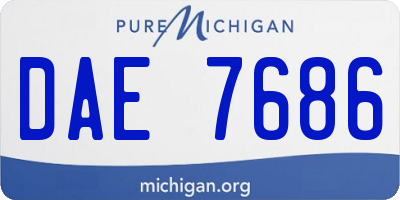 MI license plate DAE7686