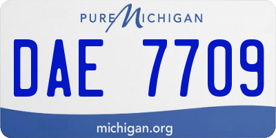 MI license plate DAE7709