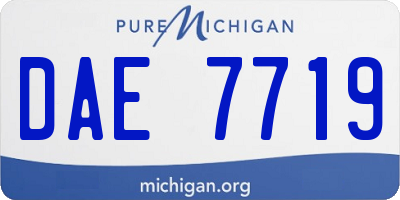 MI license plate DAE7719
