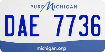 MI license plate DAE7736