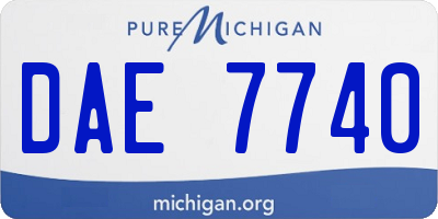 MI license plate DAE7740