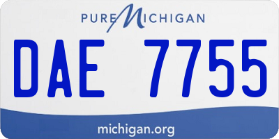 MI license plate DAE7755