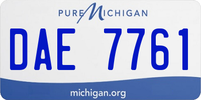MI license plate DAE7761