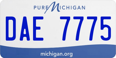 MI license plate DAE7775