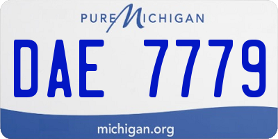 MI license plate DAE7779