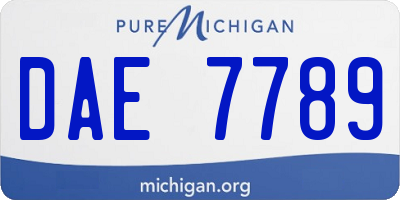 MI license plate DAE7789