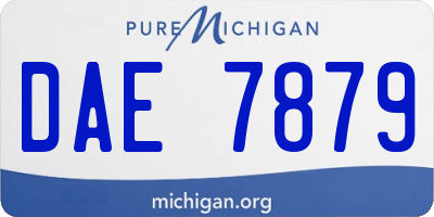 MI license plate DAE7879