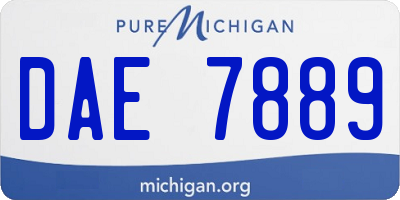 MI license plate DAE7889