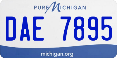 MI license plate DAE7895