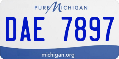 MI license plate DAE7897