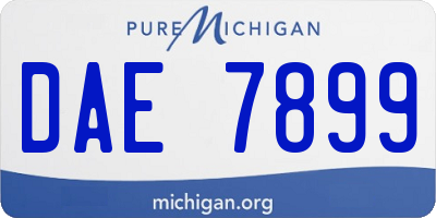 MI license plate DAE7899