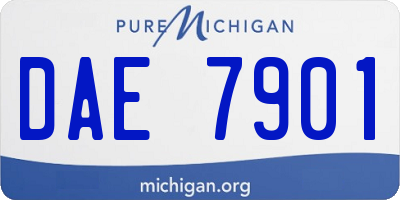 MI license plate DAE7901