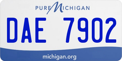 MI license plate DAE7902