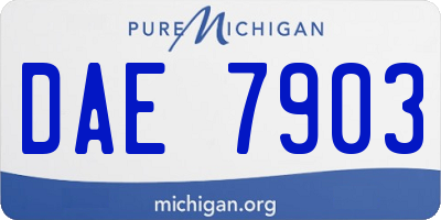 MI license plate DAE7903