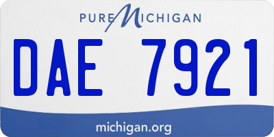 MI license plate DAE7921