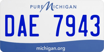 MI license plate DAE7943