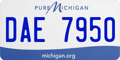 MI license plate DAE7950