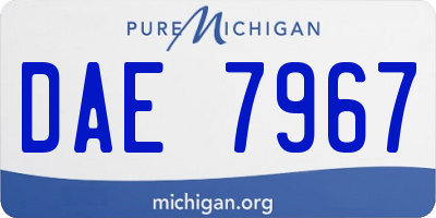 MI license plate DAE7967