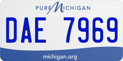 MI license plate DAE7969